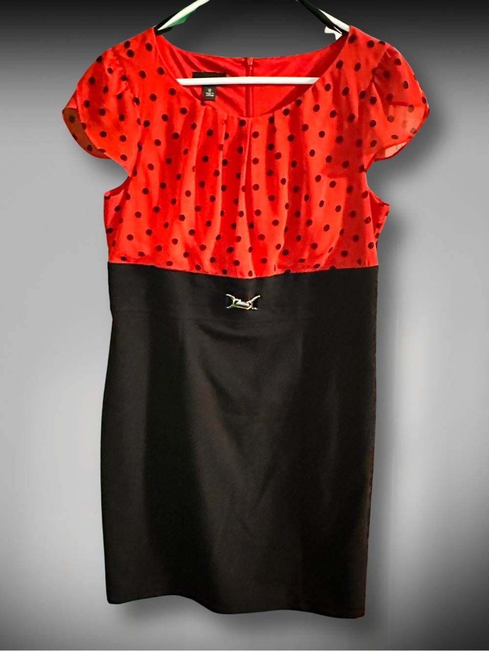 Alyx Red Polka Dot & Black Women’s Party Dress Size 12